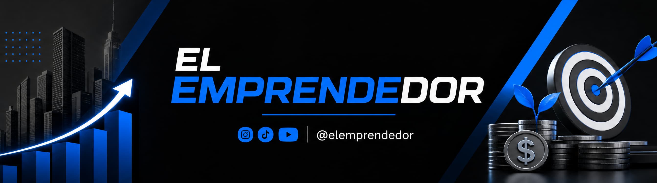 Banner profesional para un canal de emprendimiento y marca personal